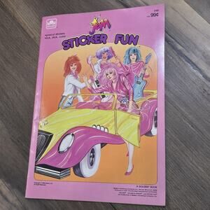 JEM Vintage Sticker Fun Hasbro Golden 1986 Holograms Activity Coloring Book HTF